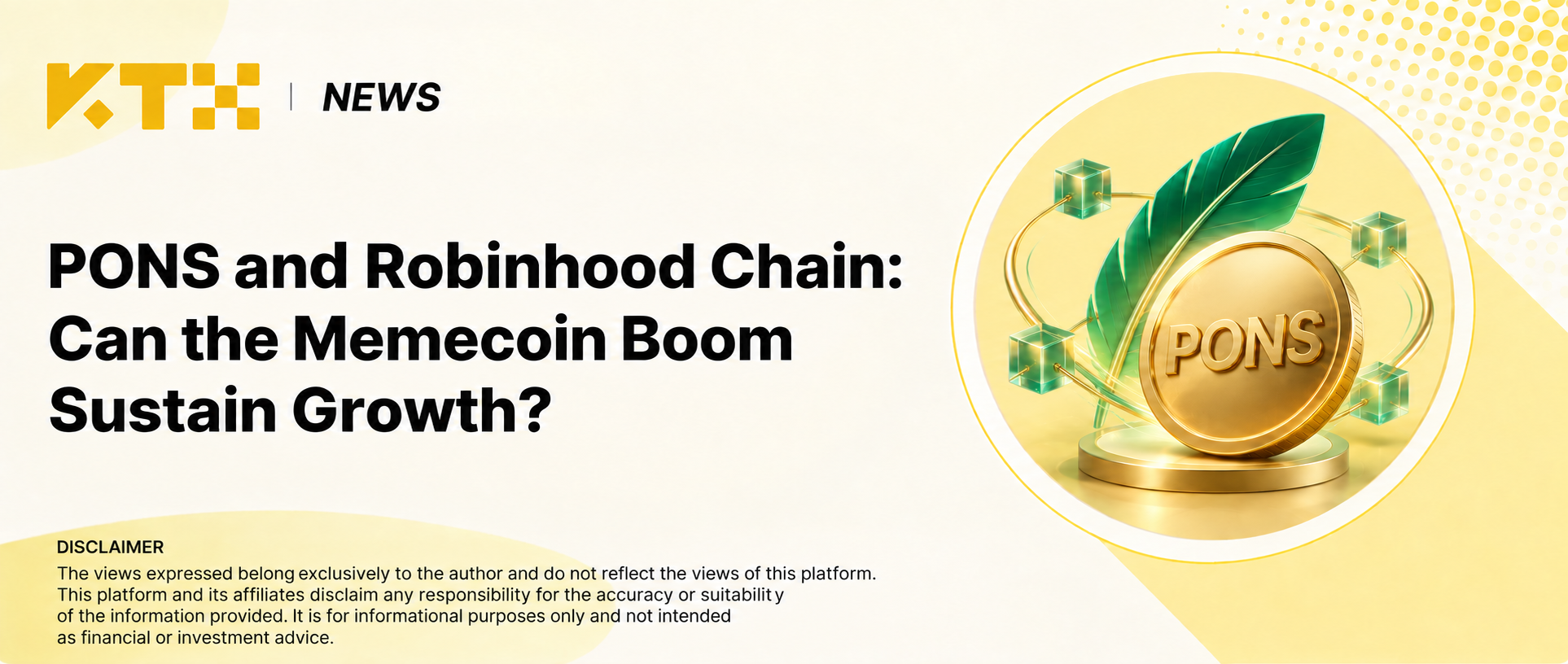 PONS e Robinhood Chain: o boom das memecoins pode sustentar o crescimento?