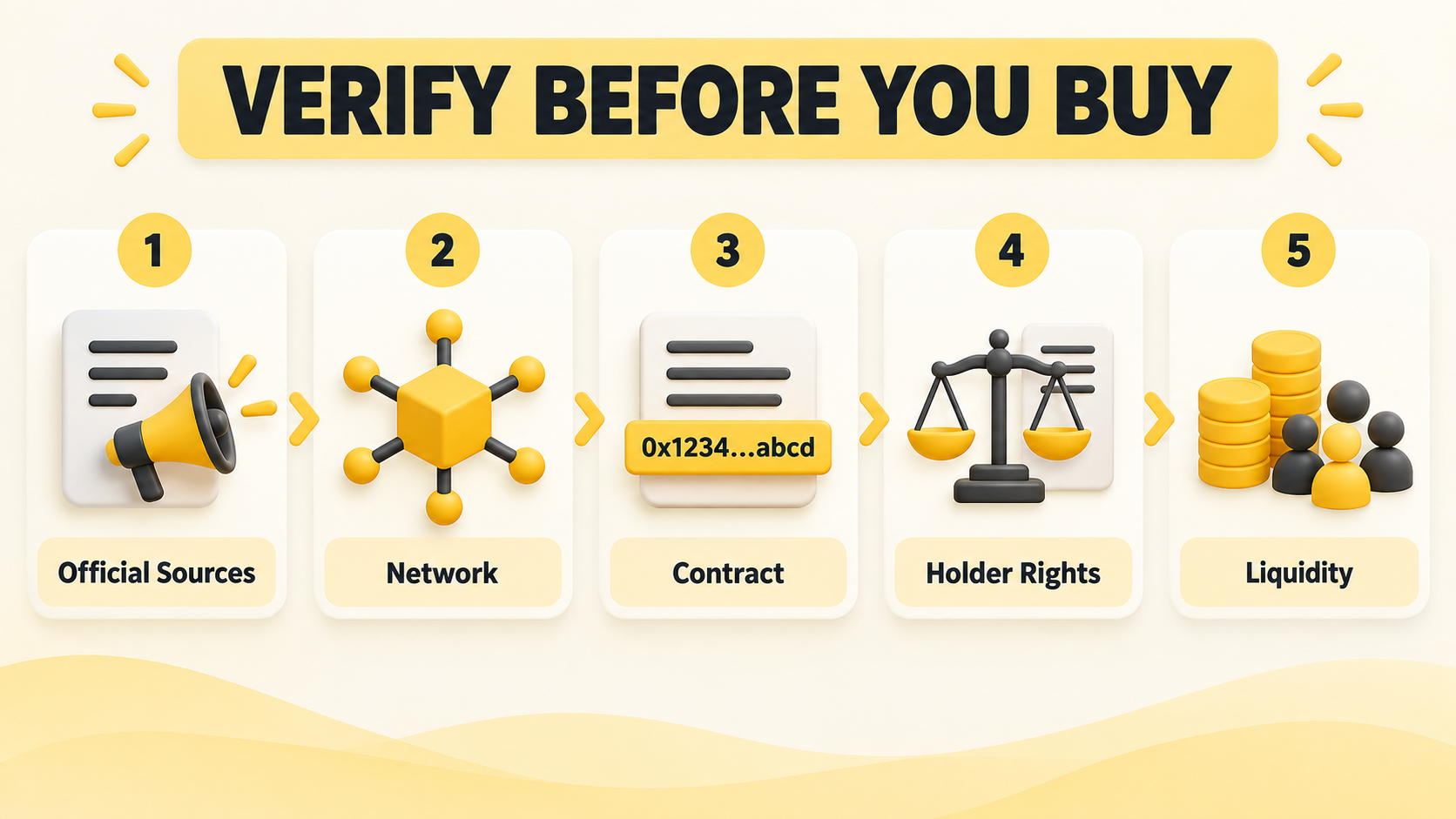 Five checks for verifying official sources network contract holder rights and liquidity