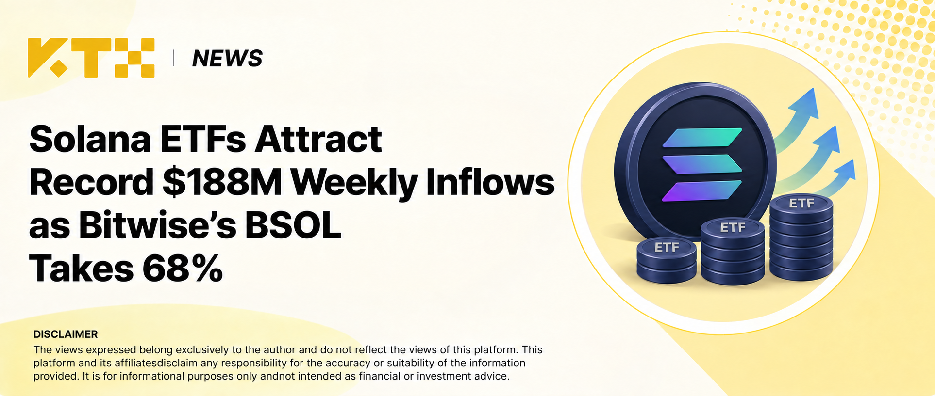 KTX News: Solana ETFs attract record weekly inflows led by Bitwise BSOL