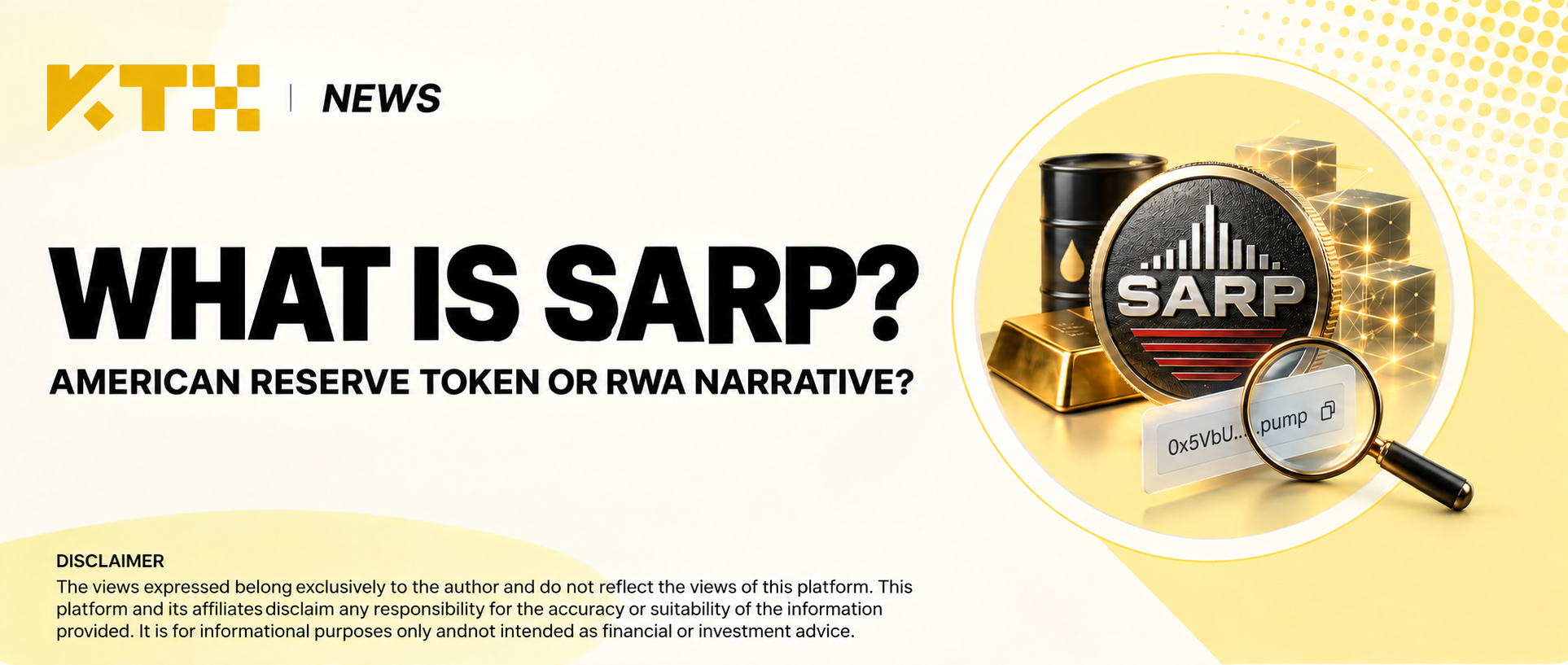 KTX News cover for Strategic American Protocol and the SARP reserve-asset narrative