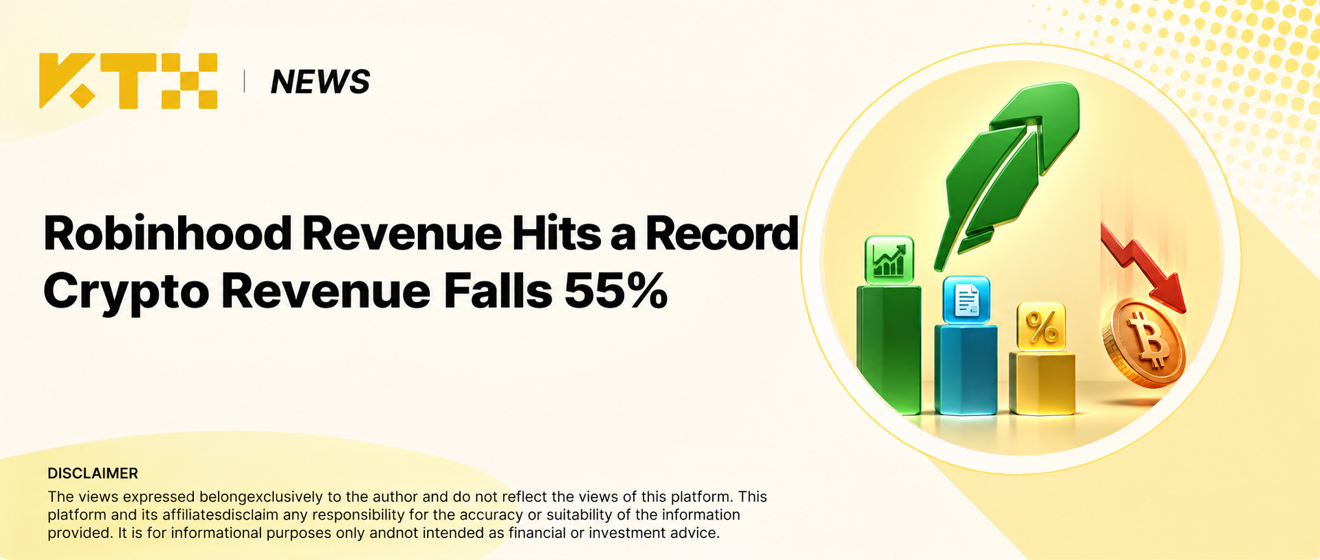 Robinhood record revenue despite a 55 percent year-over-year decline in crypto revenue